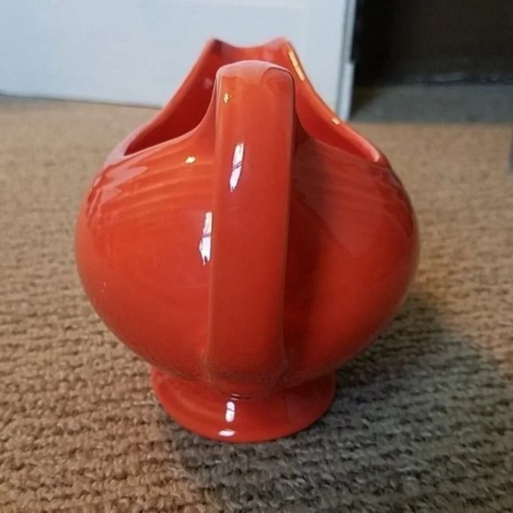Fiestaware Fiesta CERAMIC Gravy Sauce Boat Dish Poppy Orange 18.5 OZ CONTAINER